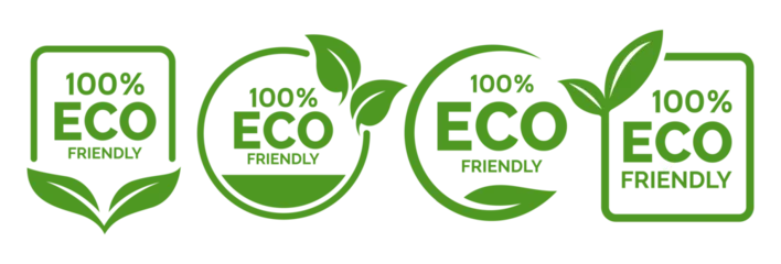 Foto op Aluminium Set of eco friendly icons. Ecologic food stamps. Organic natural food labels. © IQ art_Design