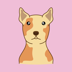 cute dog vector design illustration line art