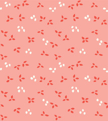 Japanese Pretty Petal Vector Seamless Pattern