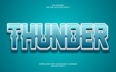 Thunder text effect. Editable text effect