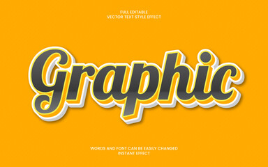 Graphic word with grey yellow text on yellow color background. Editable text effect