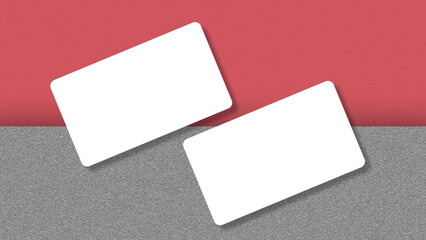 white blank business card mockup with minimal texture background