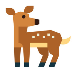 deer flat icon style