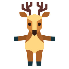 deer flat icon style