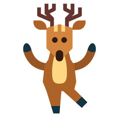 deer flat icon style