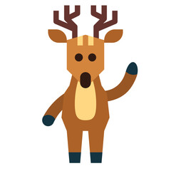 deer flat icon style