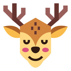 deer flat icon style