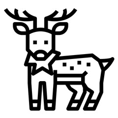 deer line icon style