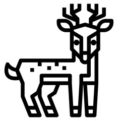 deer line icon style