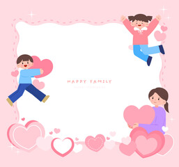 Family Month Happy Family Character Illustration
