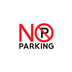 symbol of no parking, no parking area, vector art.