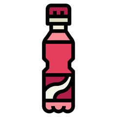 bottle filled outline icon style
