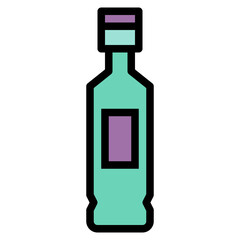 bottle filled outline icon style
