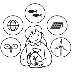 エシカル投資を考える若い女性