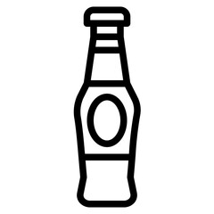 bottle line icon style