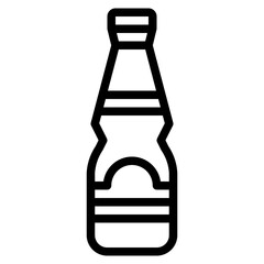 bottle line icon style
