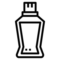 bottle line icon style