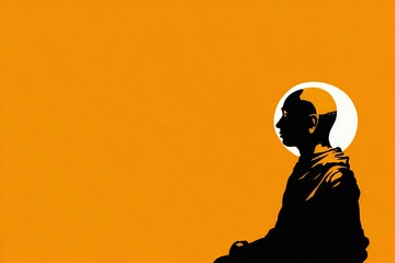 buddhist monk meditation, ai generated
