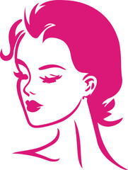 Beautiful Girl Logo for Beauty Cosmetics or Skin Product