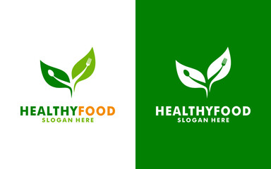 Healthy Food Logo design vector Template