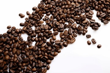 Obraz premium coffee bean lettering on a white background. Generative AI