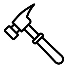 hammer line icon