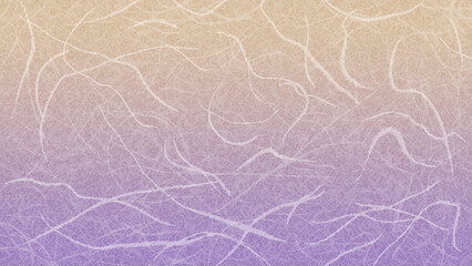 太い繊維の入った和紙風の背景・テクスチャー素材　8K UHDサイズ　和風なグラデーション　ベージュ／和風な紫