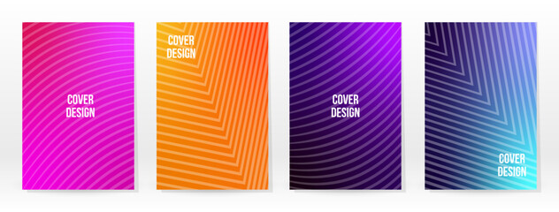 Minimal Poster. Pastel Soft. Rainbow Gradient Set.