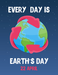 Earth Day postcard on April 22