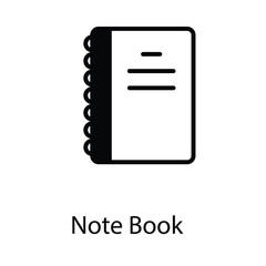 Note book icon design stock illustration