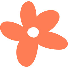 Spring flowers floral and leaves elements.