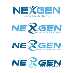 Nexgen logo design vector, next generation