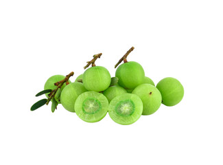 Indian gooseberries on transparent png.