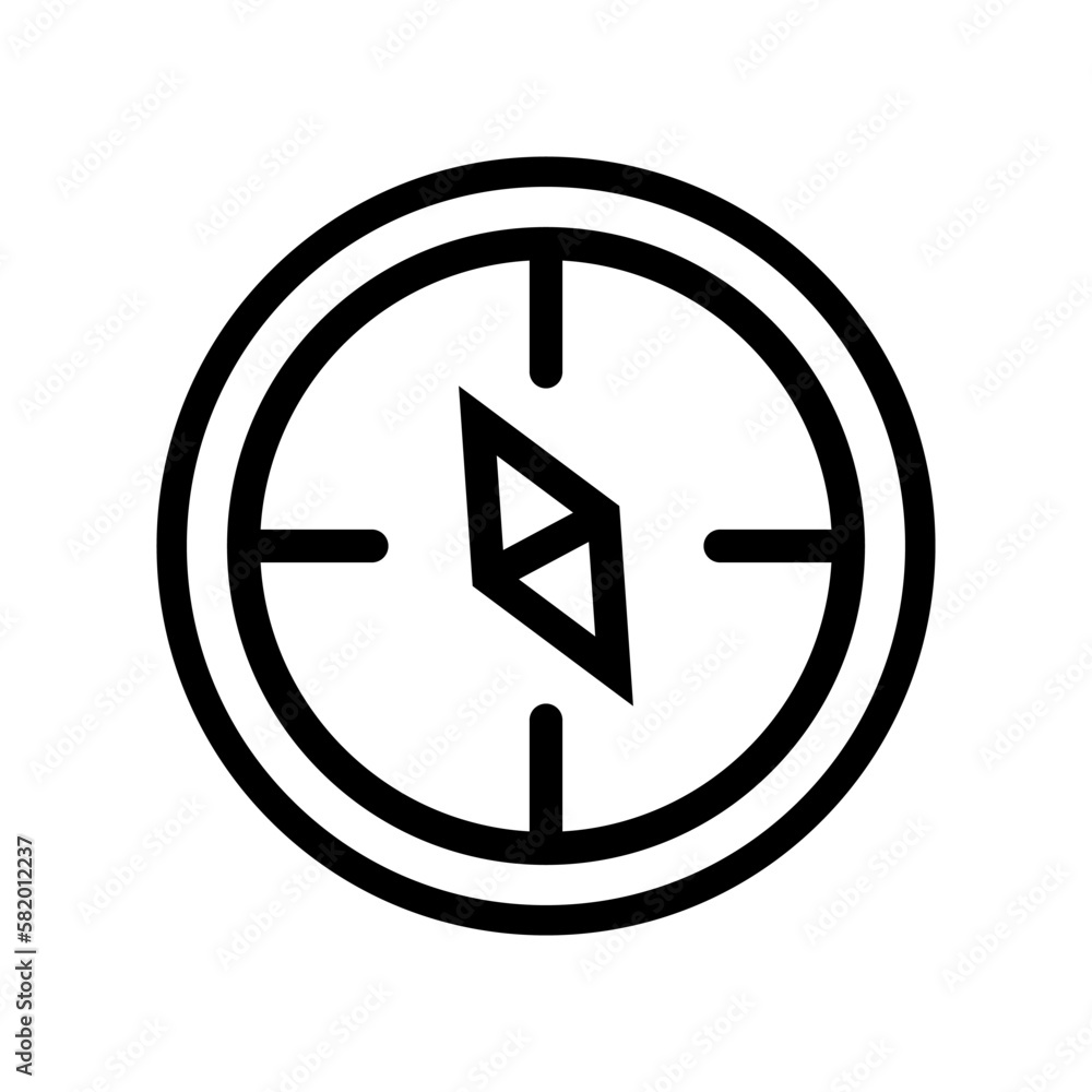 Poster simple compass icon. navigation item for direction. vector.