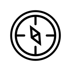 Simple compass icon. Navigation item for direction. Vector.