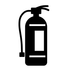 Fire extinguisher silhouette icon. Firefighting. Vector.