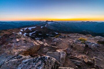 Twilight Over Mountain Ridge