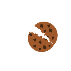 Bitten chocolate chip cookie