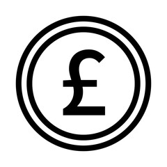 Simple pound sterling icon. Vector.
