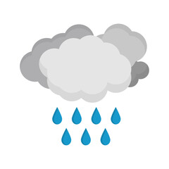 Torrential rain icon. Heavy rain. Squall rain. Vector.
