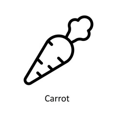Carrot  Vector   outline Icons. Simple stock illustration stock