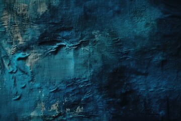 abstract dark blue background with canvas texture. Generative AI