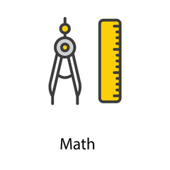 Math icon design stock illustration