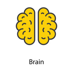 Naklejka premium Brain icon design stock illustration