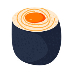 sushi on a white background