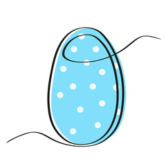 continuous drawing of an egg with one line.