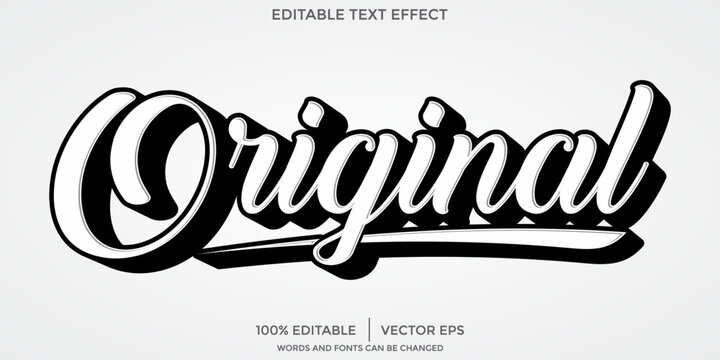 Naklejka editable original vector text effect with modern style design