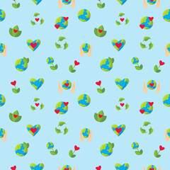seamless pattern ecology blue
