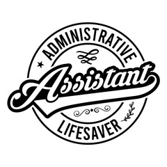 Administrative assistant lifesaver svg