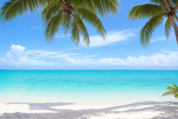 Obraz na płótnie Canvas Untouched tropical beach. Generative AI